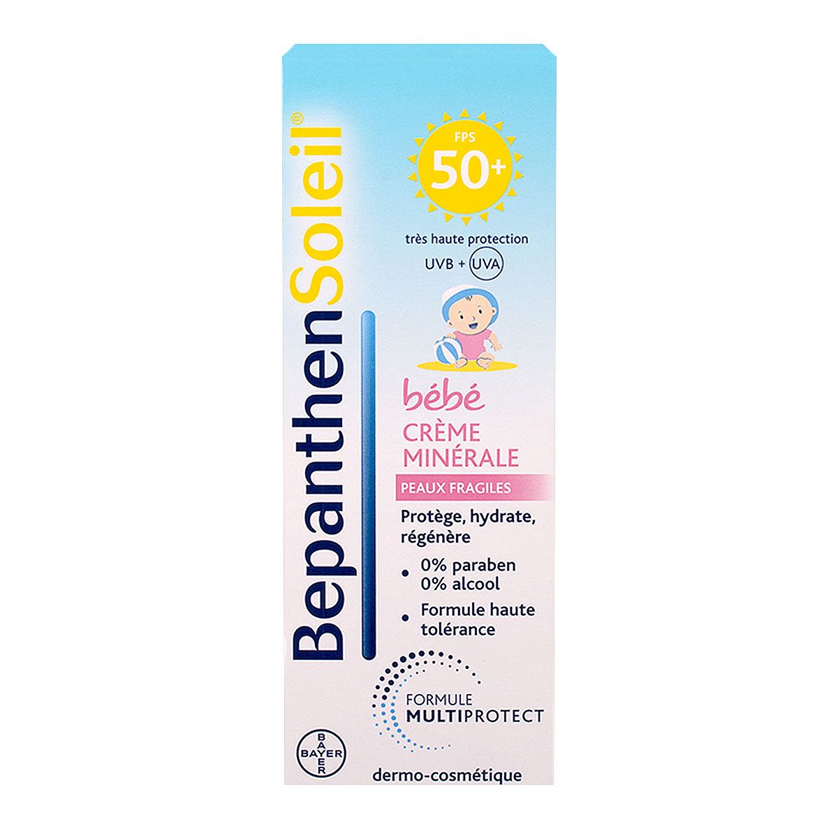 la crème minérale bepanthen soleil est poure protéger, hydrater et ...