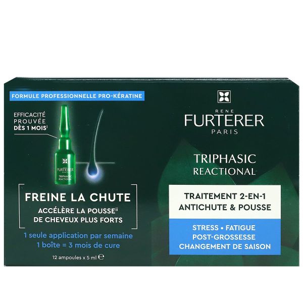 Triphasic Reactional traitement anti-chute et pousse 12x5ml