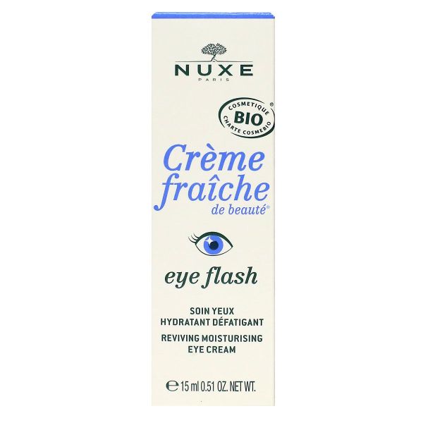 Nuxe Crème Fraîche de Beauté Eye Flash Soin Yeux Bio 15 ml est un soin